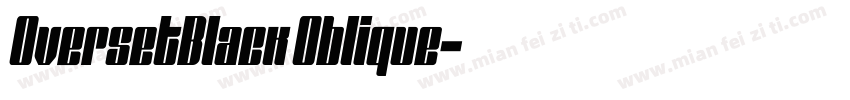 OversetBlack Oblique字体转换